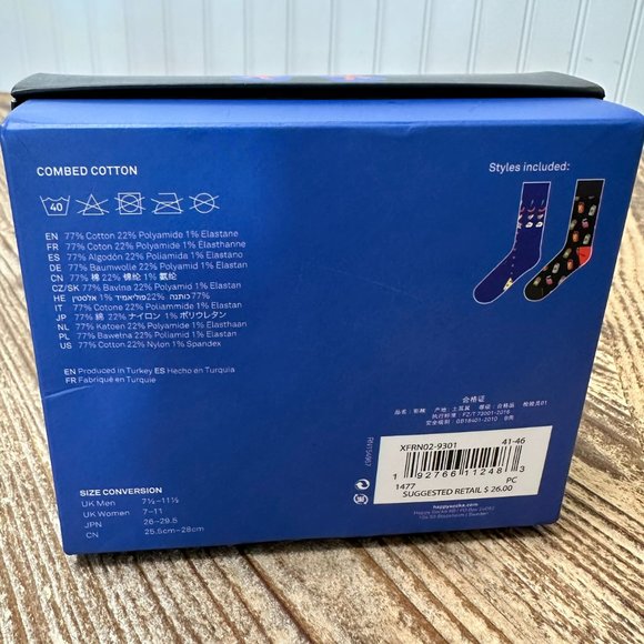 Happy Socks Friday Nights Gift Set - Adult Crew Socks - 2PK - Picture 3 of 4